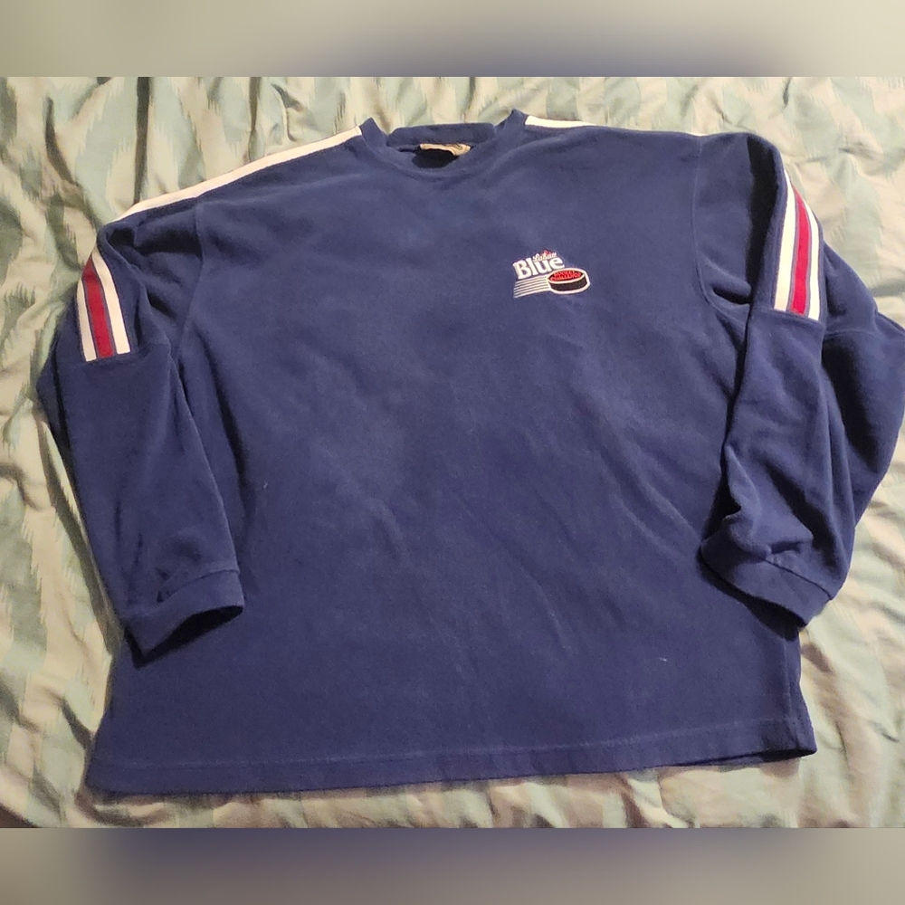 Vintage Labatt Blue Hockey Challenge Blue Long Sleeve Sweatshirt Men's Size M